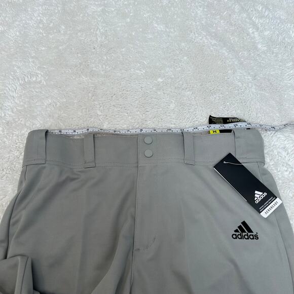 NWT Adidas Men Triple Strip Grey Baseball Pants M Athleisure Luxe Casual Workout - Picture 5 of 8